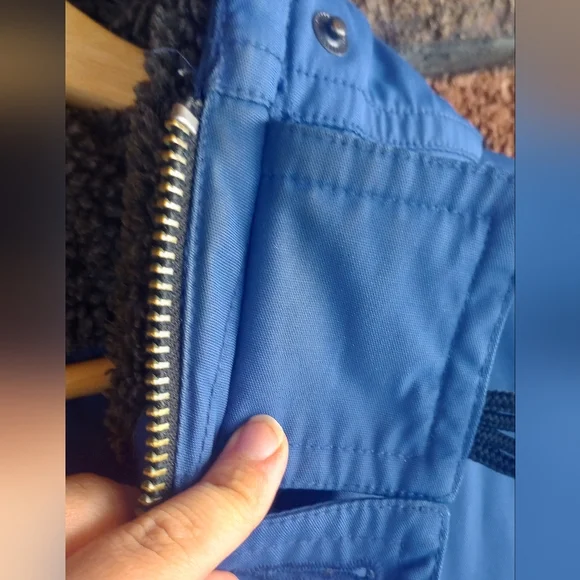 Banana Republic Men's Winter Parka Cobalt Blue | Quilted Interior | Buttons Zip - Picture 12 of 14